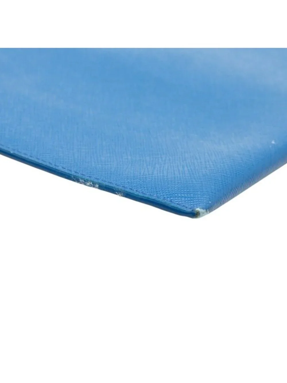 Prada Blue Saffiano Leather Clutch Bag